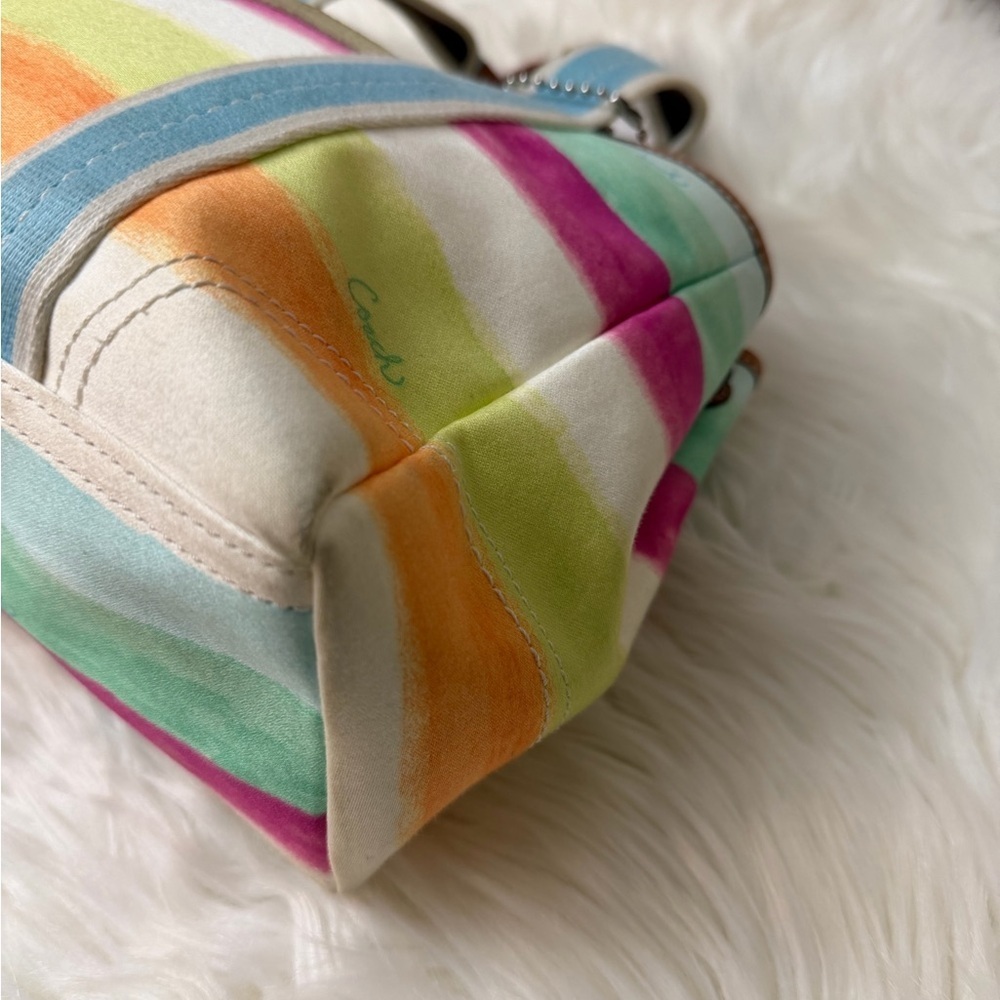 Coach Colorful Striped Tote Bag - Picture 3 of 10